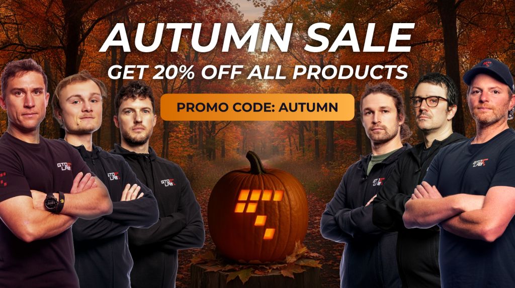 GTO LAB Autumn Sale 2025 promotional graphic, showing a 20% discount.