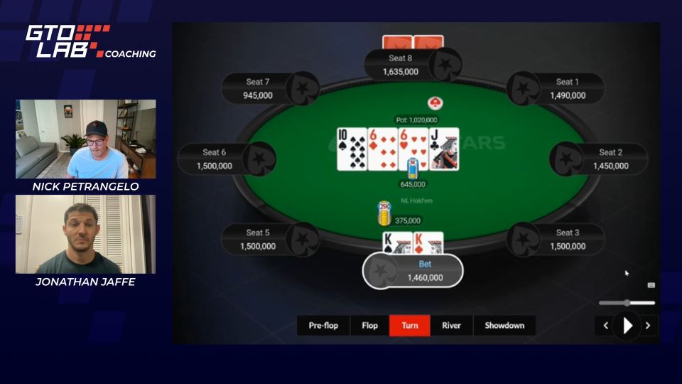 Poker Intuition and solver balance on the turn card.