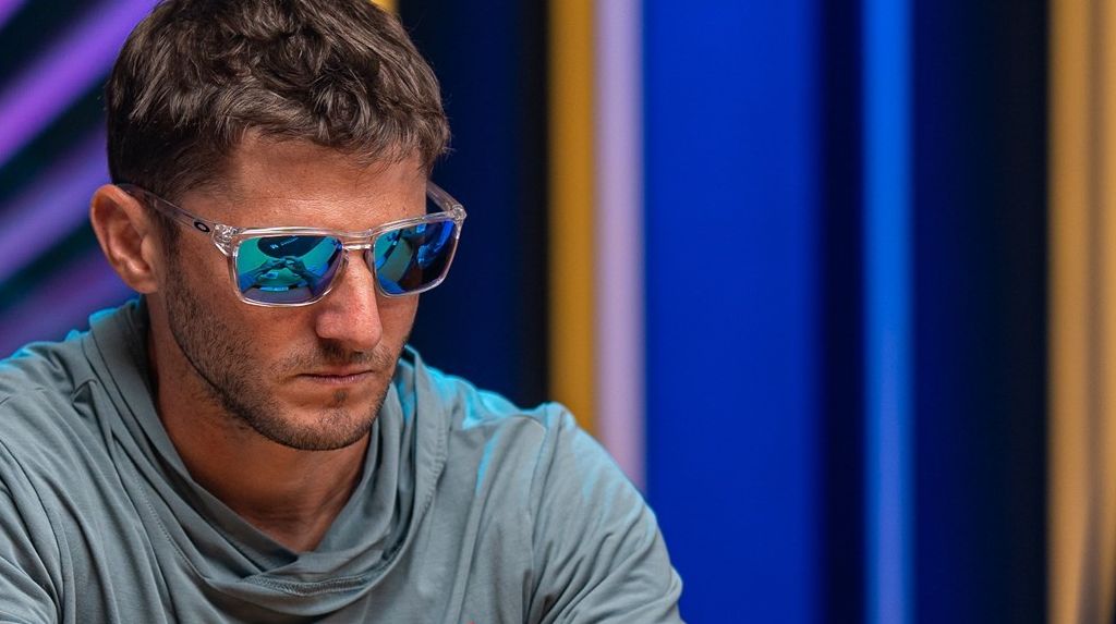 Jonathan Jaffe focusing during a high-stakes poker event, illustrating the balance between solver study and live intuition.