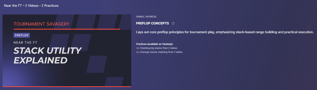 Tournament Savagery MTT strategy concepts and drills